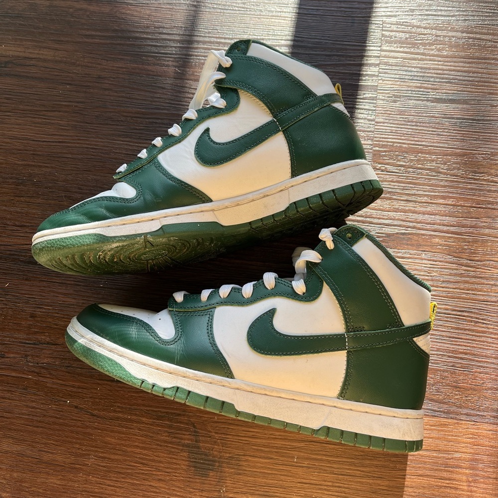 Nike Forest Green and White High-Tops
